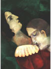 Chagall-Amantes em verde