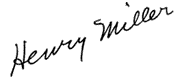 Assinatura de Henry Miller